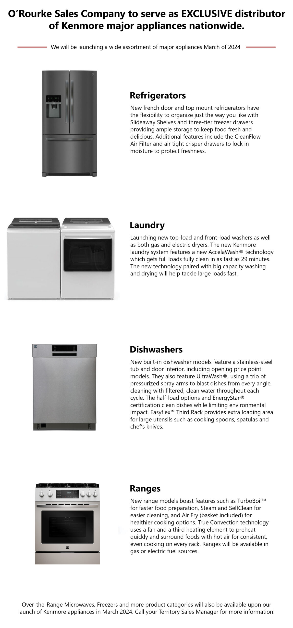 Kenmore Product Categories